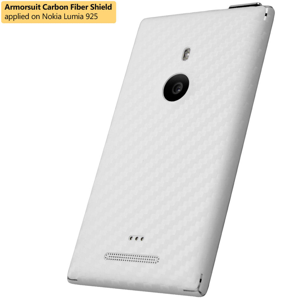 Nokia Lumia 925 Screen Protector + White Carbon Fiber Film Protector