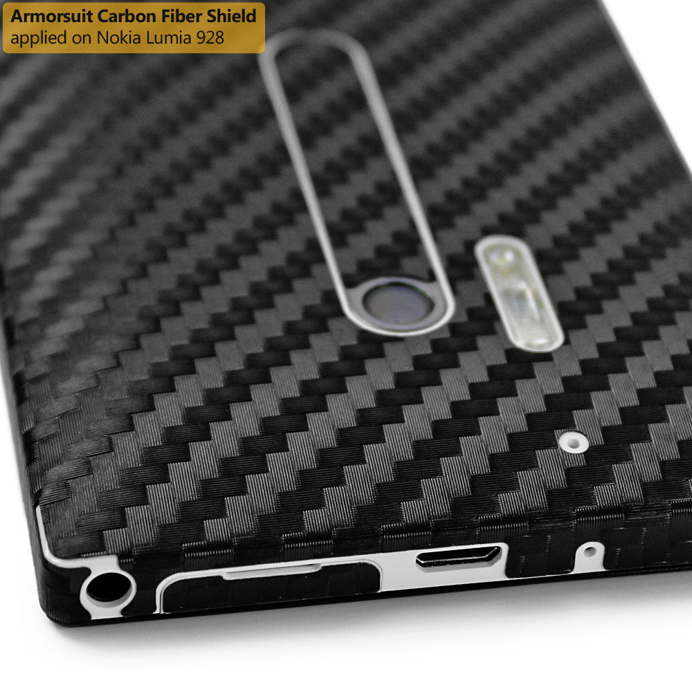 Nokia Lumia 928 Screen Protector + Black Carbon Fiber Film Protector