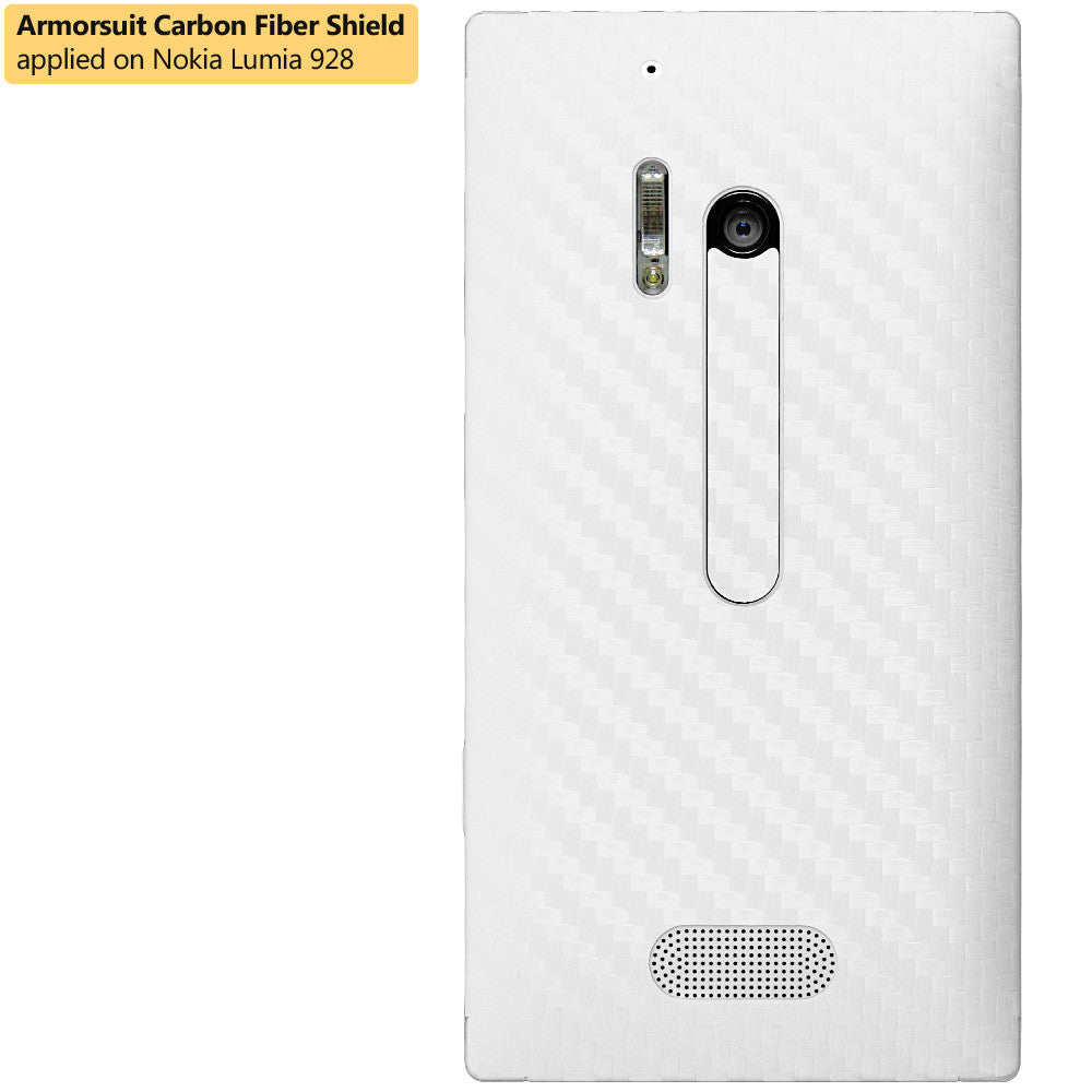 Nokia Lumia 928 Screen Protector + White Carbon Fiber Film Protector