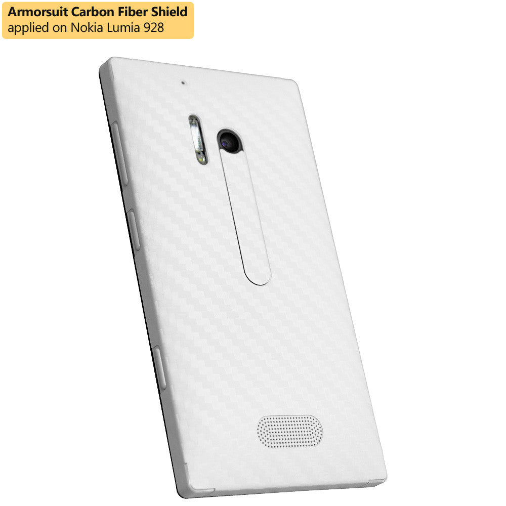 Nokia Lumia 928 Screen Protector + White Carbon Fiber Film Protector