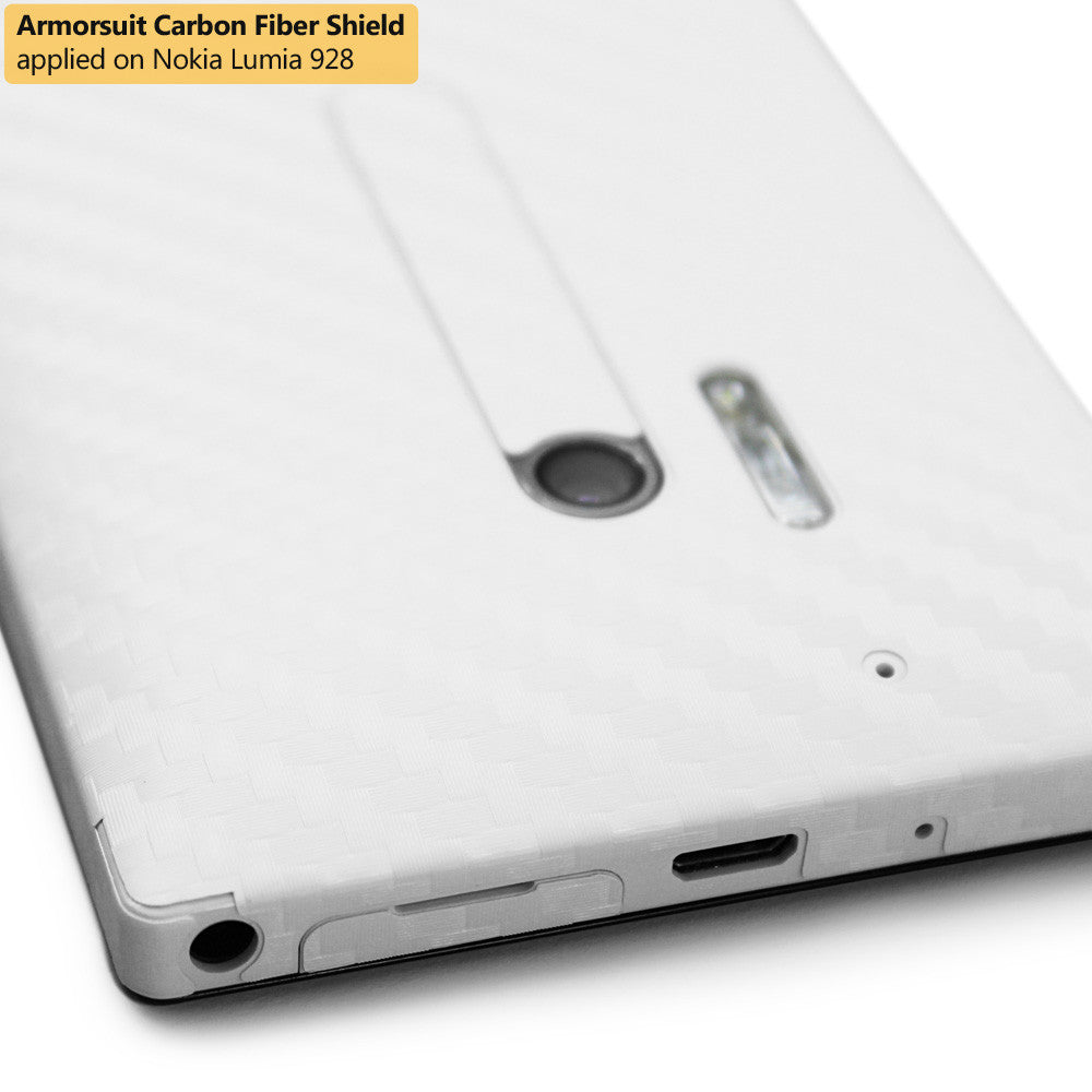 Nokia Lumia 928 Screen Protector + White Carbon Fiber Film Protector