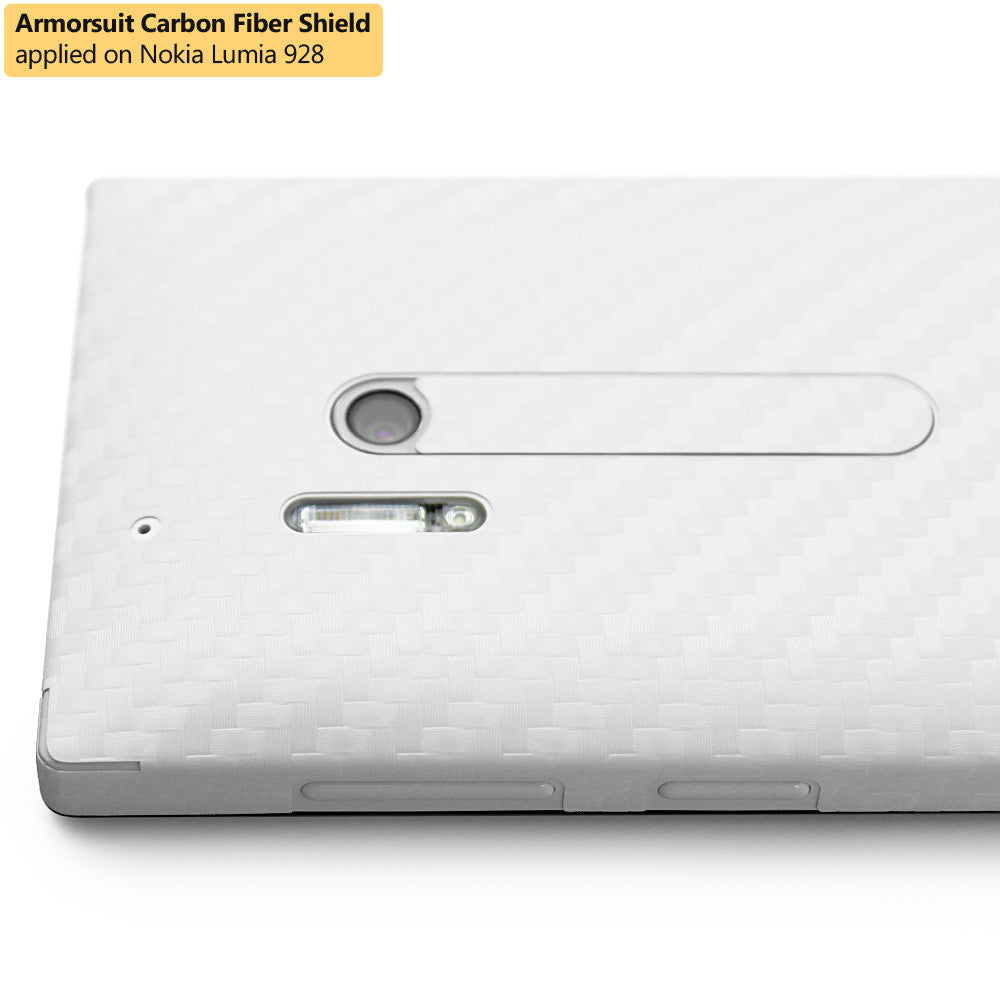Nokia Lumia 928 Screen Protector + White Carbon Fiber Film Protector