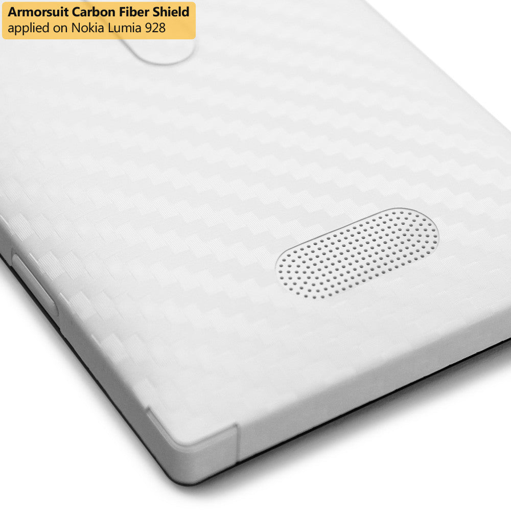 Nokia Lumia 928 Screen Protector + White Carbon Fiber Film Protector