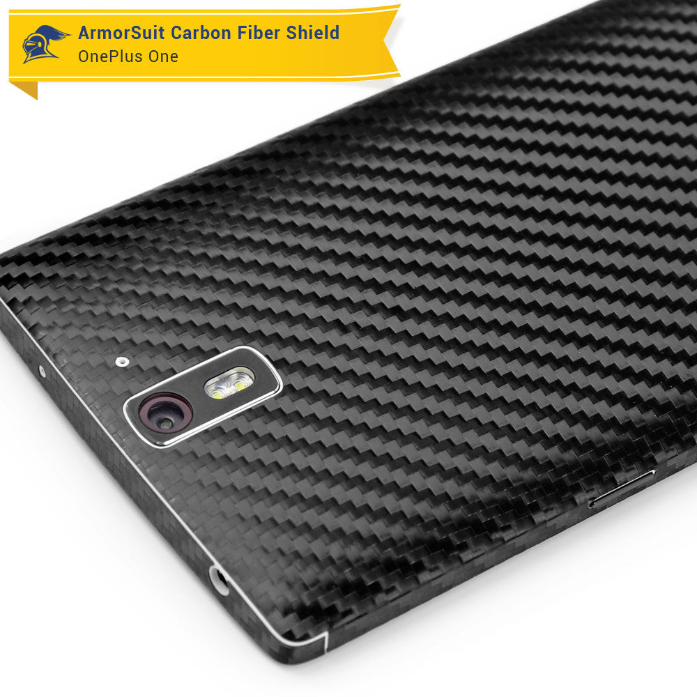 OnePlus One Screen Protector + Black Carbon Fiber Film Protector