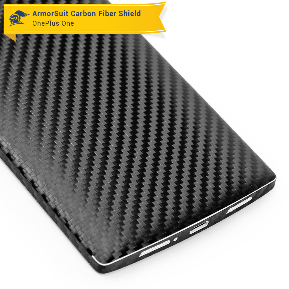 OnePlus One Screen Protector + Black Carbon Fiber Film Protector