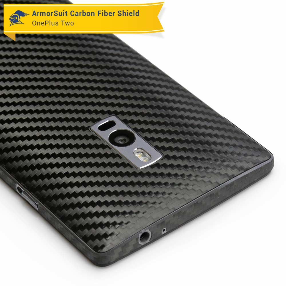 OnePlus X Screen Protector + Black Carbon Fiber Skin