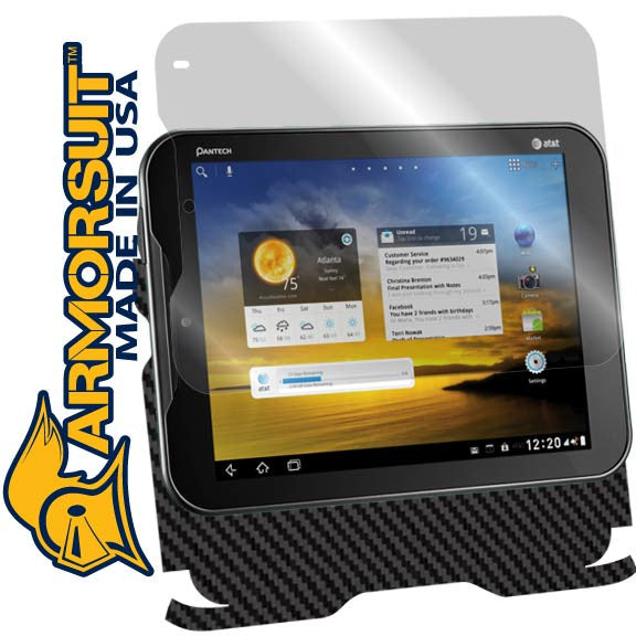 Pantech Element Screen Protector & Black Carbon Fiber Skin Protector