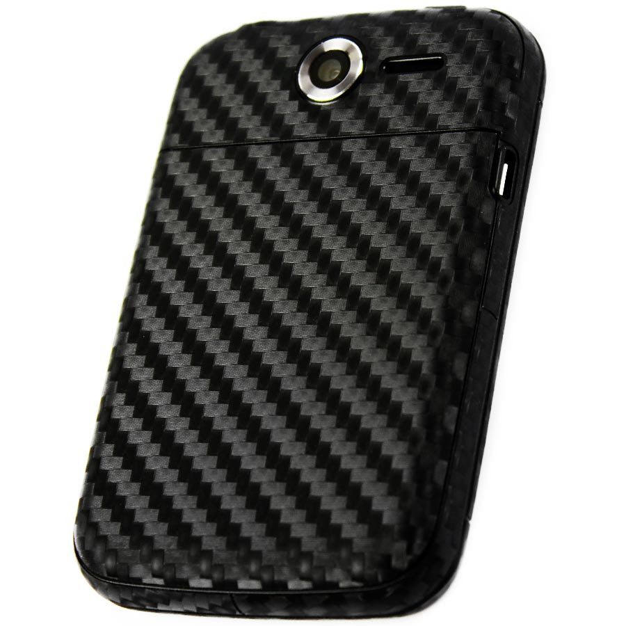 Pantech Renue Screen Protector + Black Carbon Fiber Skin Protector