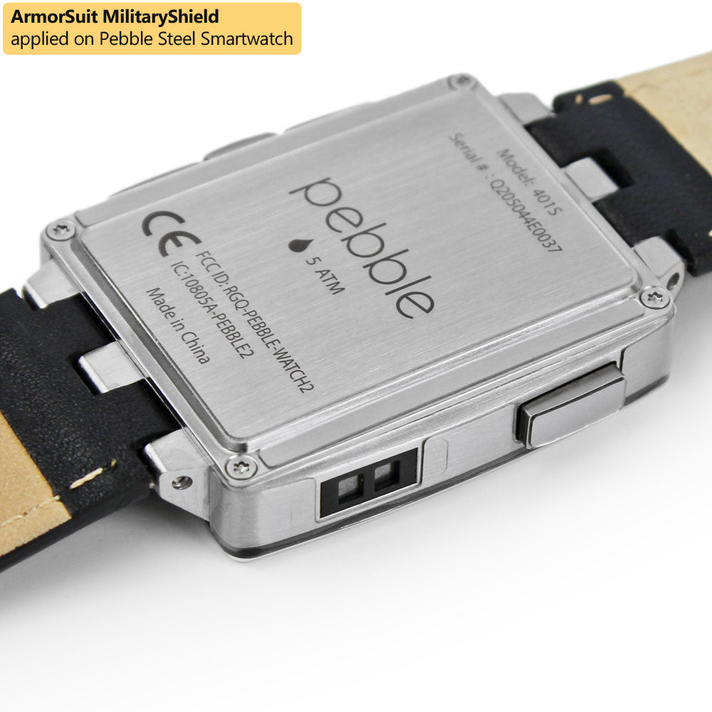 Pebble Steel Smartwatch Screen Protector + Full Body Skin Protector