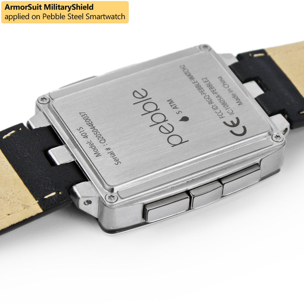Pebble Steel Smartwatch Screen Protector + Full Body Skin Protector
