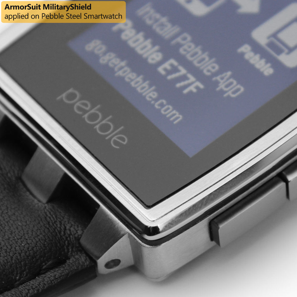 Pebble Steel Smartwatch Screen Protector + Full Body Skin Protector