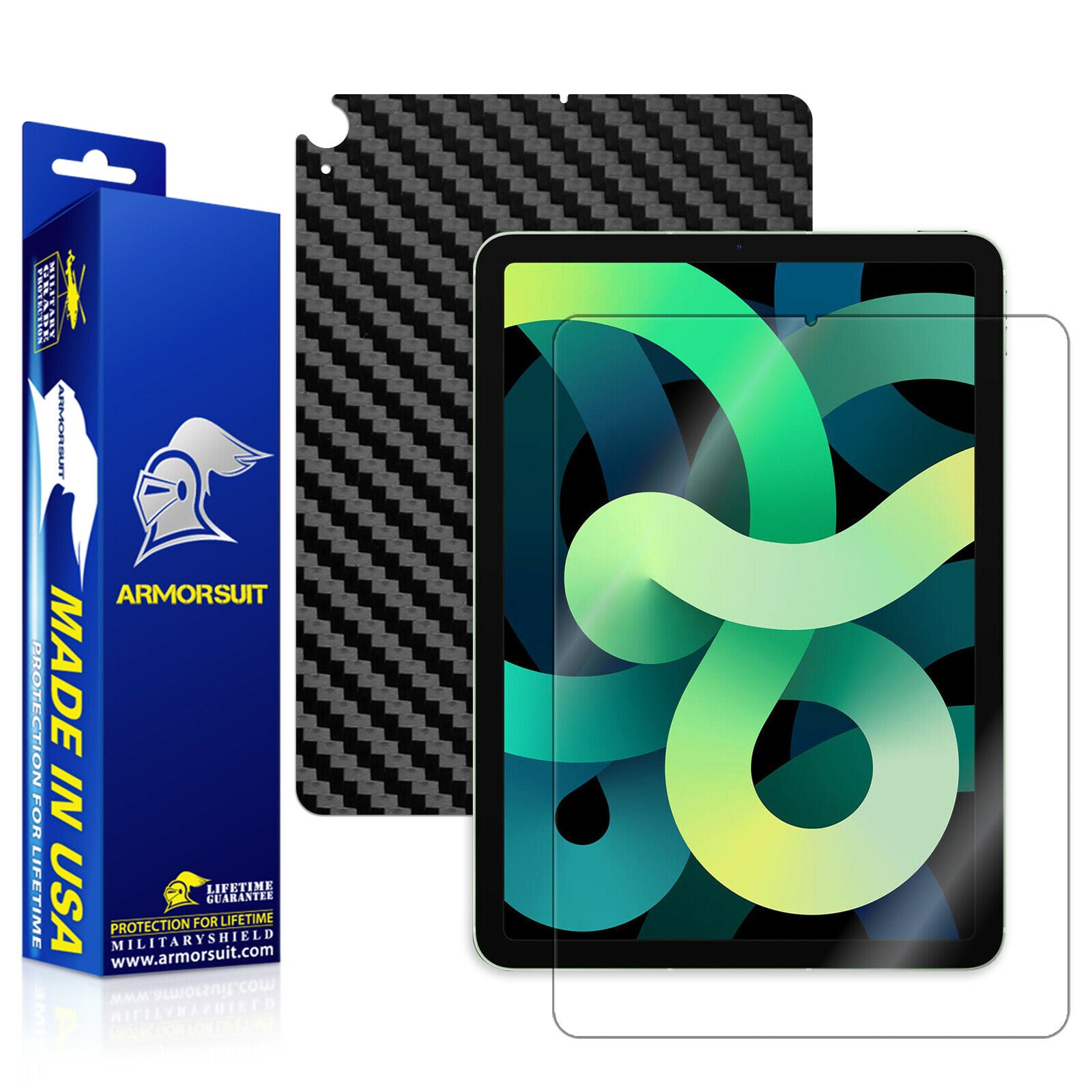 Apple iPad Air 4 (2020) / iPad Air 5 (2022) Screen Protector + Carbon Fiber Skin