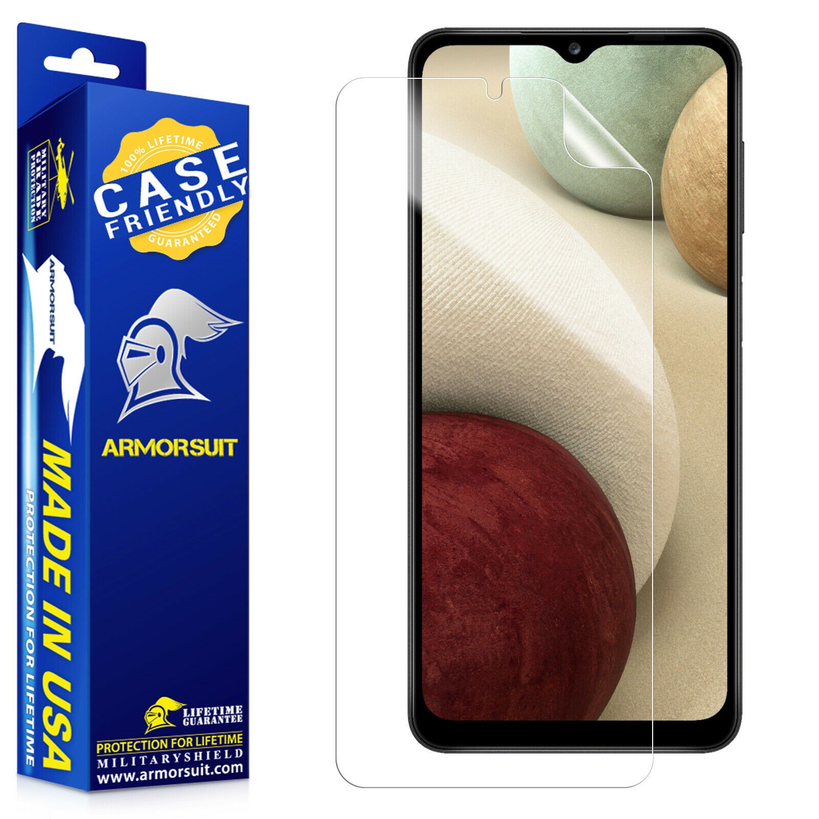 Pack] Samsung Galaxy A12 4G/5G Screen Protector Case-Friendly