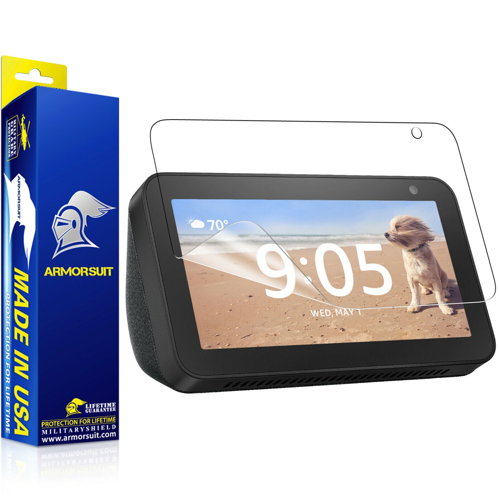 ArmorSuit MilitaryShield Anti-Glare Screen Protector for Amazon Echo Show 5 (1st & 2nd Gen) - Max Coverage Anti-Bubble Matte Film