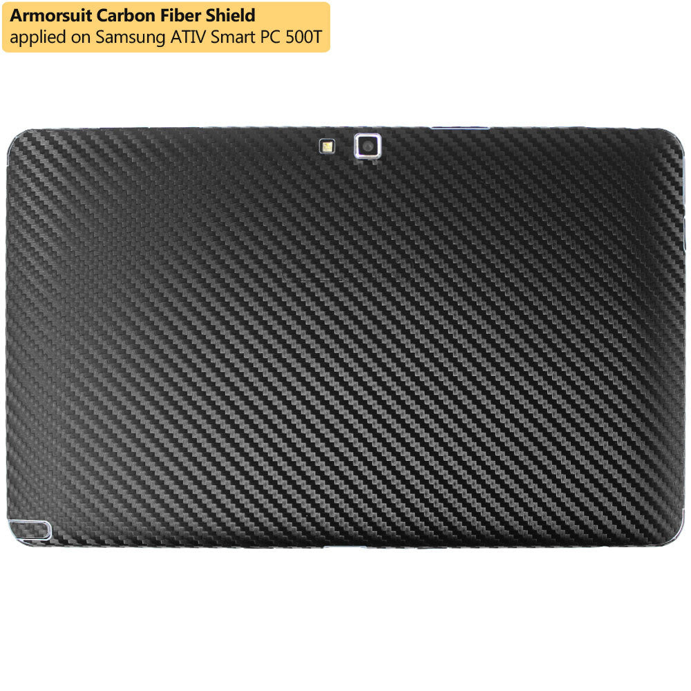 Samsung ATIV Smart PC 500T Screen Protector + Black Carbon Fiber Film Protector
