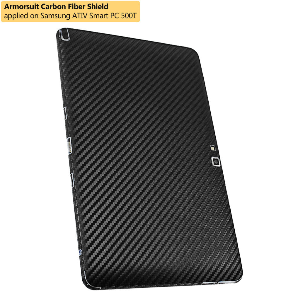 Samsung ATIV Smart PC 500T Screen Protector + Black Carbon Fiber Film Protector