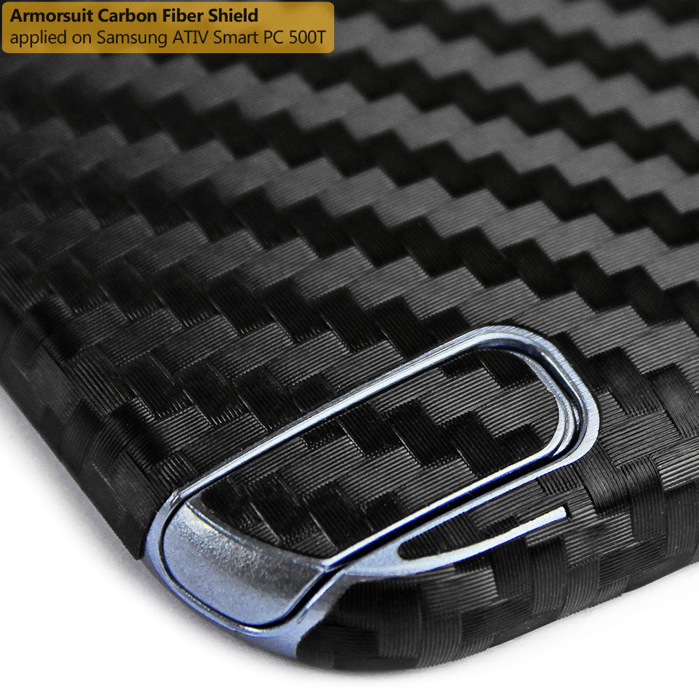 Samsung ATIV Smart PC 500T Screen Protector + Black Carbon Fiber Film Protector