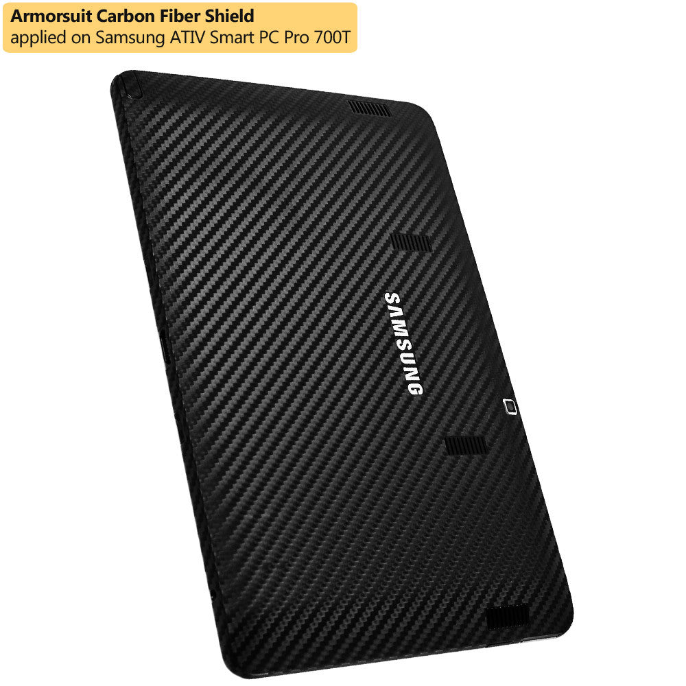 Samsung ATIV Smart PC Pro 700T Screen Protector + Black Carbon Fiber Film Protector