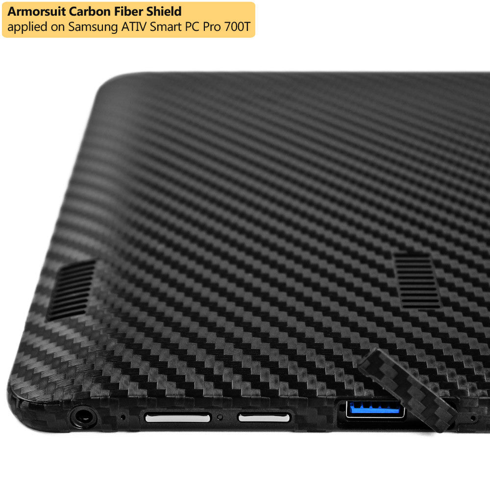 Samsung ATIV Smart PC Pro 700T Screen Protector + Black Carbon Fiber Film Protector