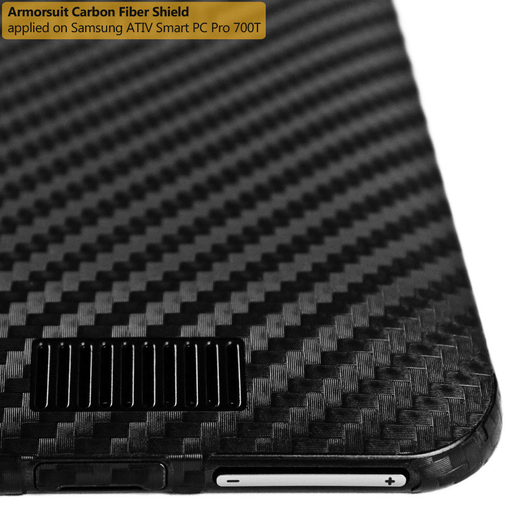 Samsung ATIV Smart PC Pro 700T Screen Protector + Black Carbon Fiber Film Protector