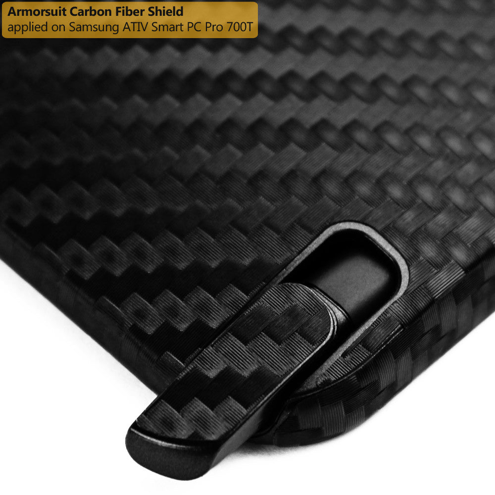 Samsung ATIV Smart PC Pro 700T Screen Protector + Black Carbon Fiber Film Protector