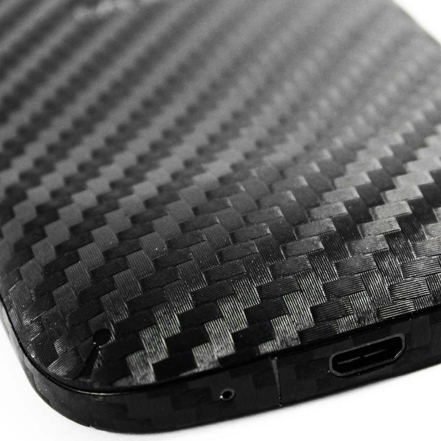 Samsung Galaxy Exhilarate Screen Protector + Black Carbon Fiber Skin Protector