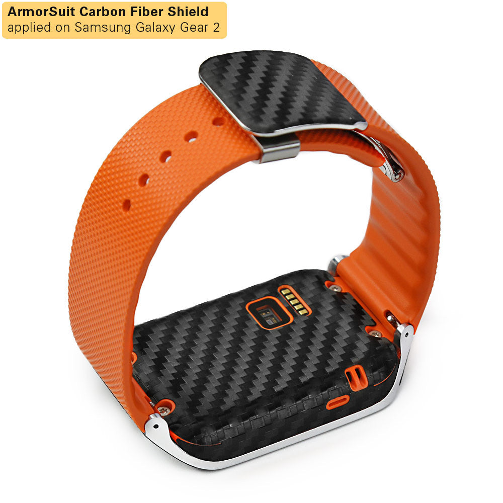 Samsung Galaxy Gear 2 Screen Protector + Black Carbon Fiber Film Protector