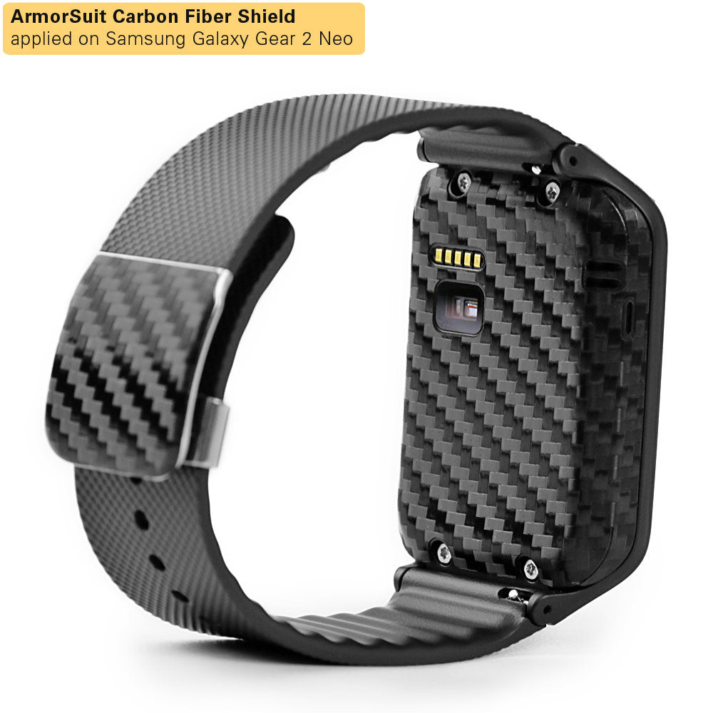 Samsung Galaxy Gear 2 Neo Screen Protector + Black Carbon Fiber Film Protector