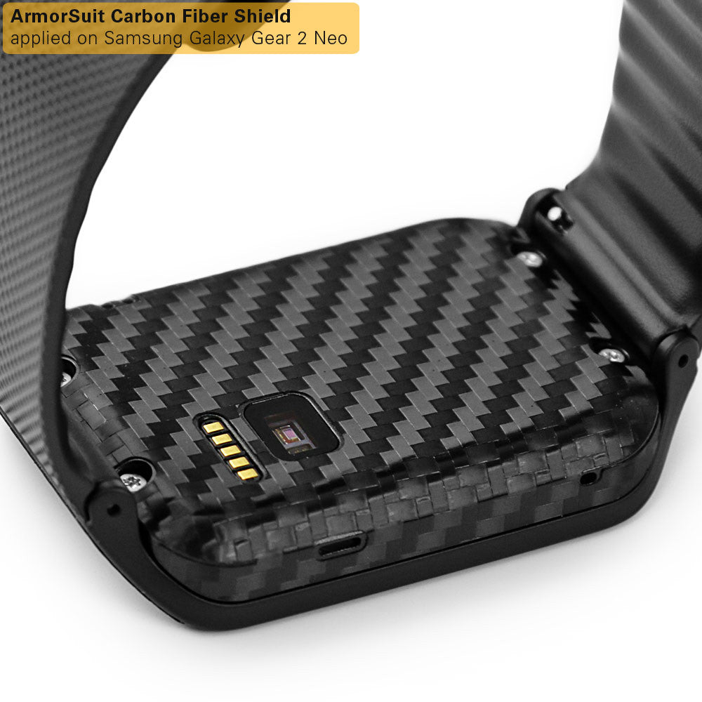 Samsung Galaxy Gear 2 Neo Screen Protector + Black Carbon Fiber Film Protector