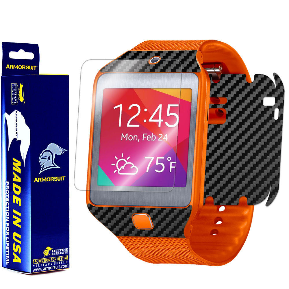 galaxy gear 2 neo Samsung Galaxy Gear 2 Neo Screen Protector + Black Carbon Fiber Film Protector