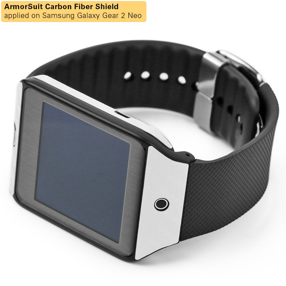 Samsung Galaxy Gear 2 Neo Screen Protector + White Carbon Fiber Film Protector