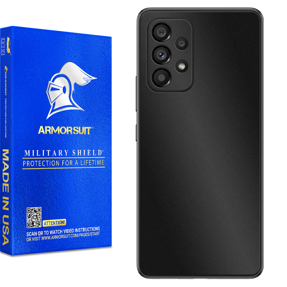 Armorsuit MilitaryShield Carbon Fiber Skin Wrap Film + HD Clear Screen Protector Designed for Samsung A53 (2022) - Anti-Bubble Film