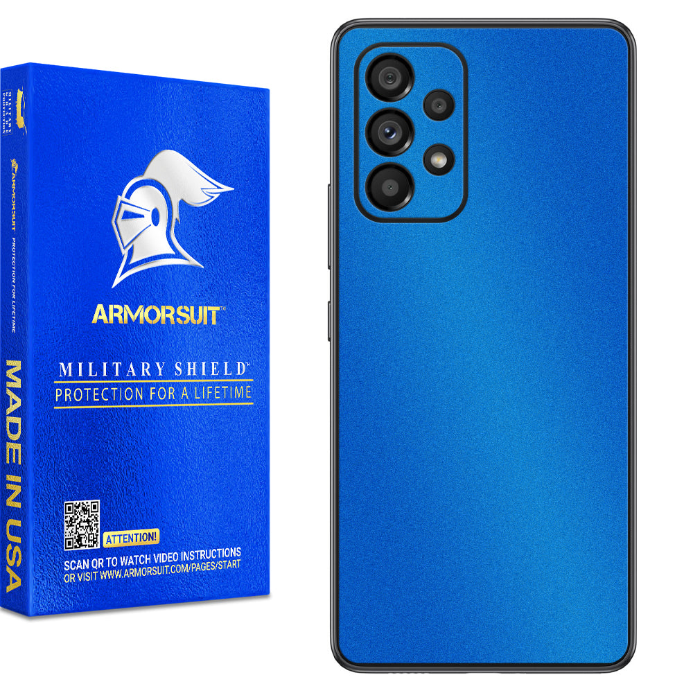 Armorsuit MilitaryShield Carbon Fiber Skin Wrap Film + HD Clear Screen Protector Designed for Samsung A53 (2022) - Anti-Bubble Film