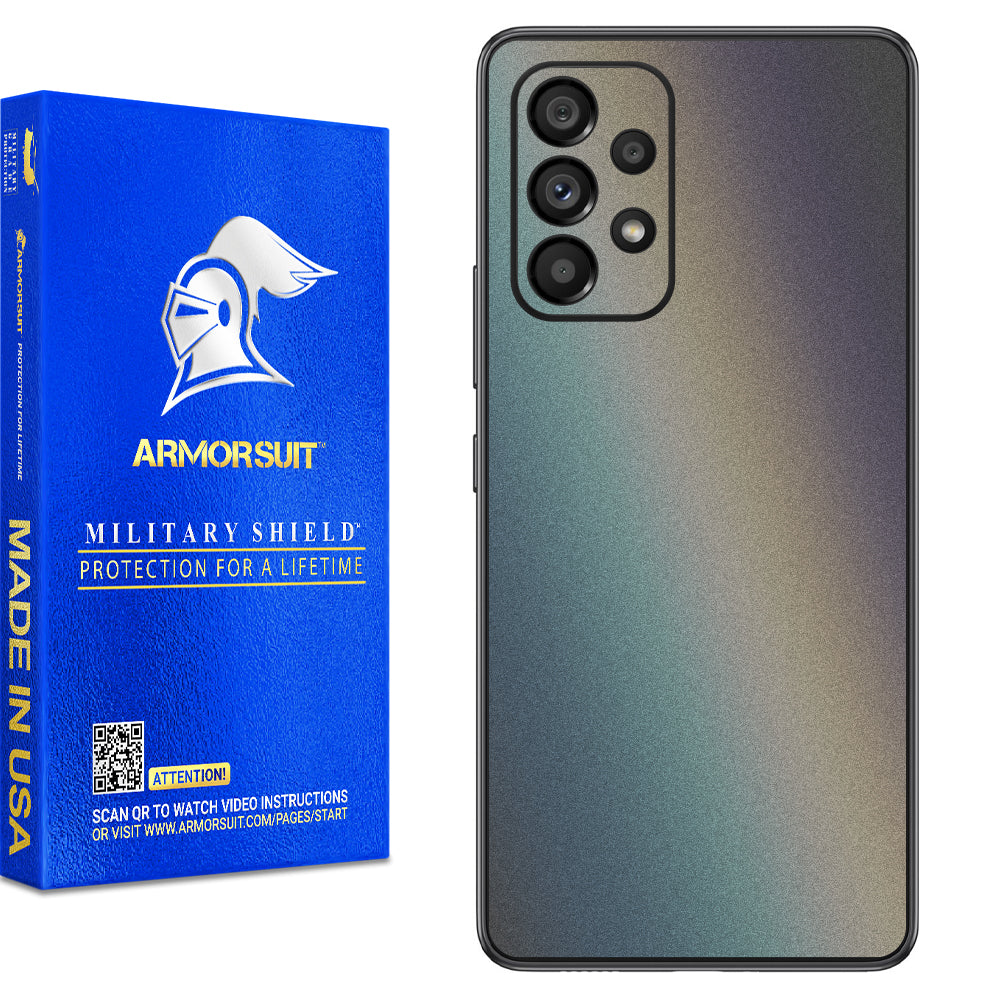 Armorsuit MilitaryShield Carbon Fiber Skin Wrap Film + HD Clear Screen Protector Designed for Samsung A53 (2022) - Anti-Bubble Film