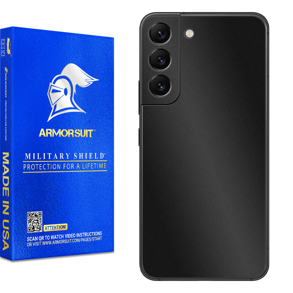 Armorsuit MilitaryShield Carbon Fiber Skin Wrap Film + HD Clear Screen Protector Designed for Samsung S22 (2022) - Anti-Bubble Film