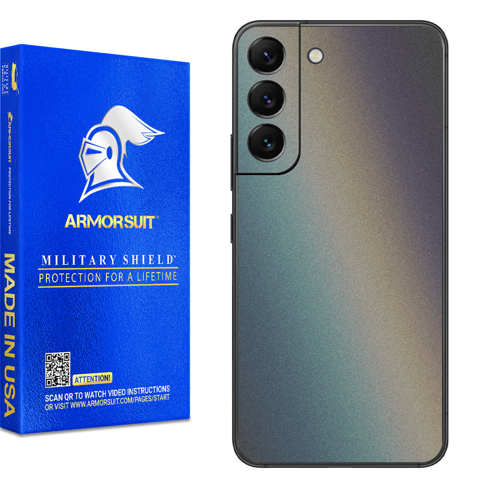 Armorsuit MilitaryShield Carbon Fiber Skin Wrap Film + HD Clear Screen Protector Designed for Samsung S22 (2022) - Anti-Bubble Film