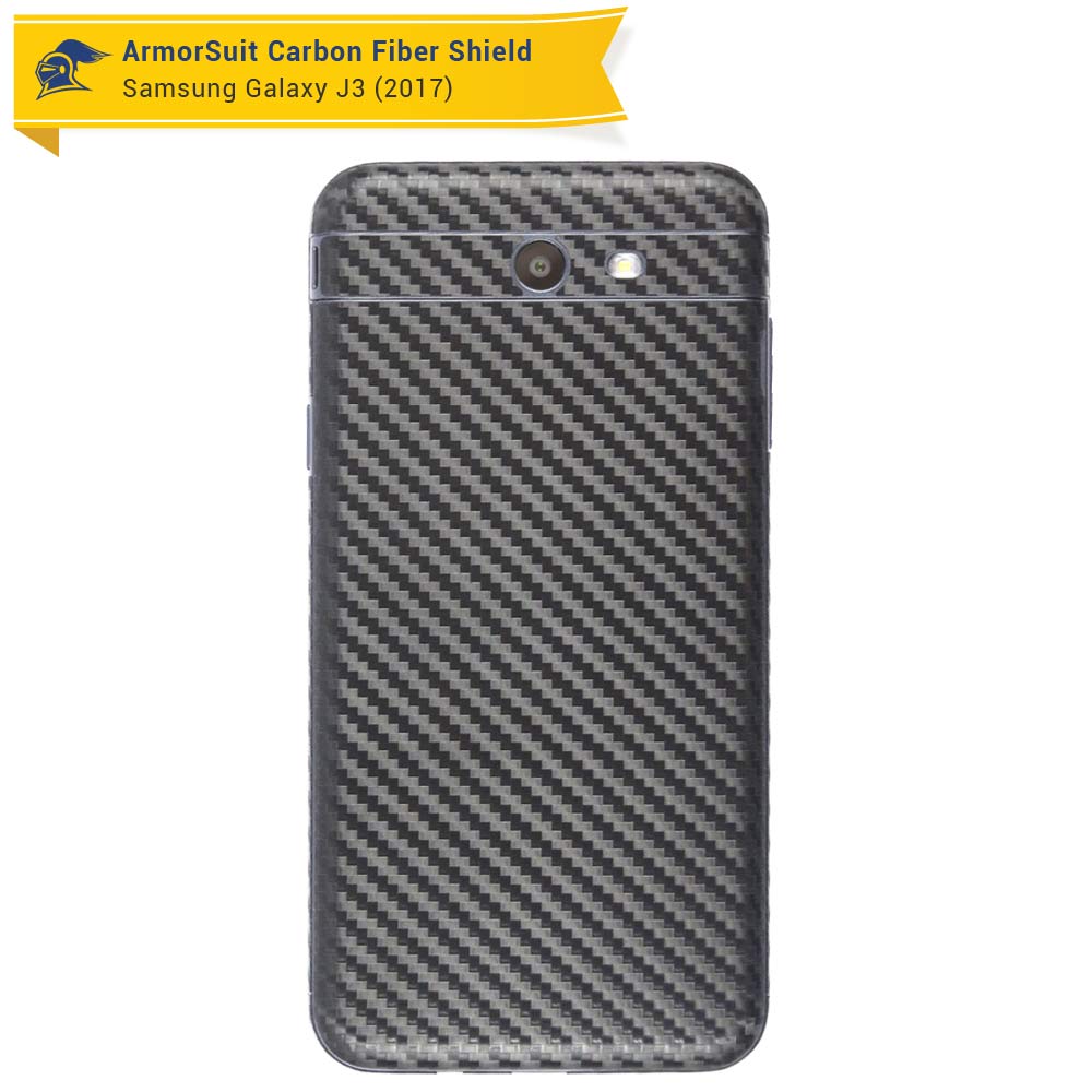 Samsung Galaxy J3 (2017) Screen Protector + Carbon Fiber Skin