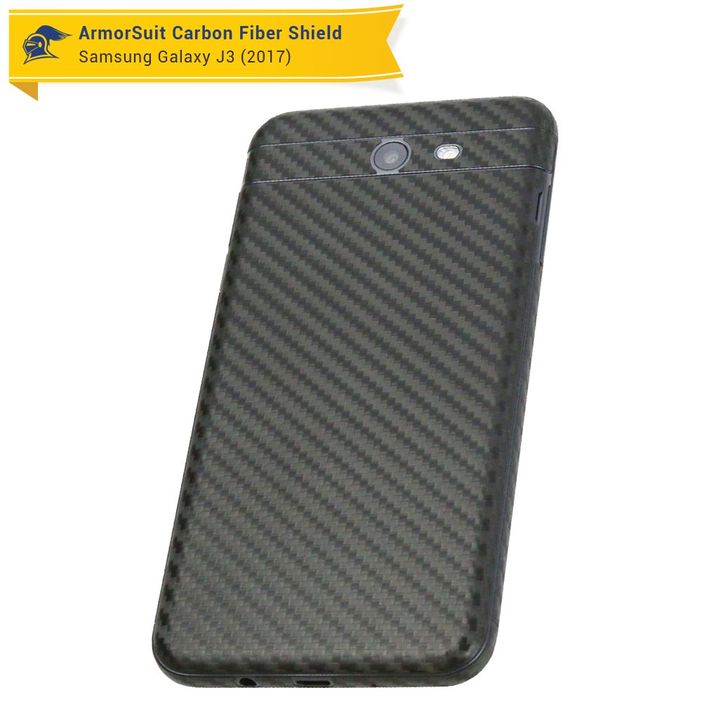 Samsung Galaxy J3 (2017) Screen Protector + Carbon Fiber Skin