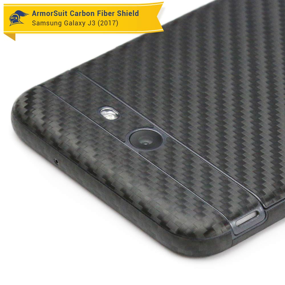 Samsung Galaxy J3 (2017) Screen Protector + Carbon Fiber Skin
