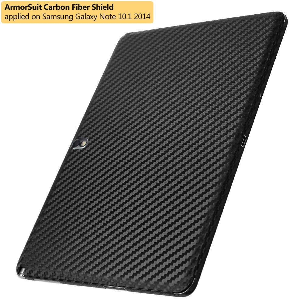 Samsung Galaxy Note 10.1 (2014 Edition) Screen Protector + Black Carbon Fiber Film Protector