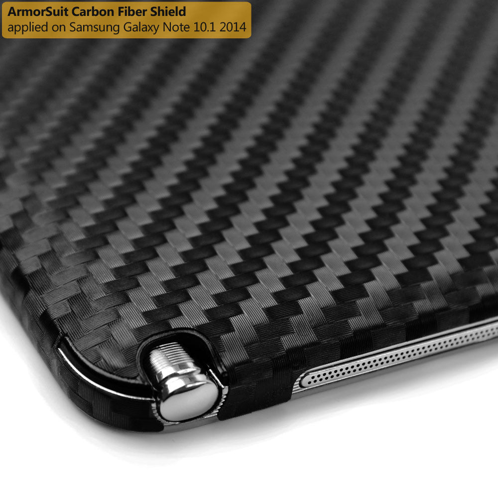 Samsung Galaxy Note 10.1 (2014 Edition) Screen Protector + Black Carbon Fiber Film Protector