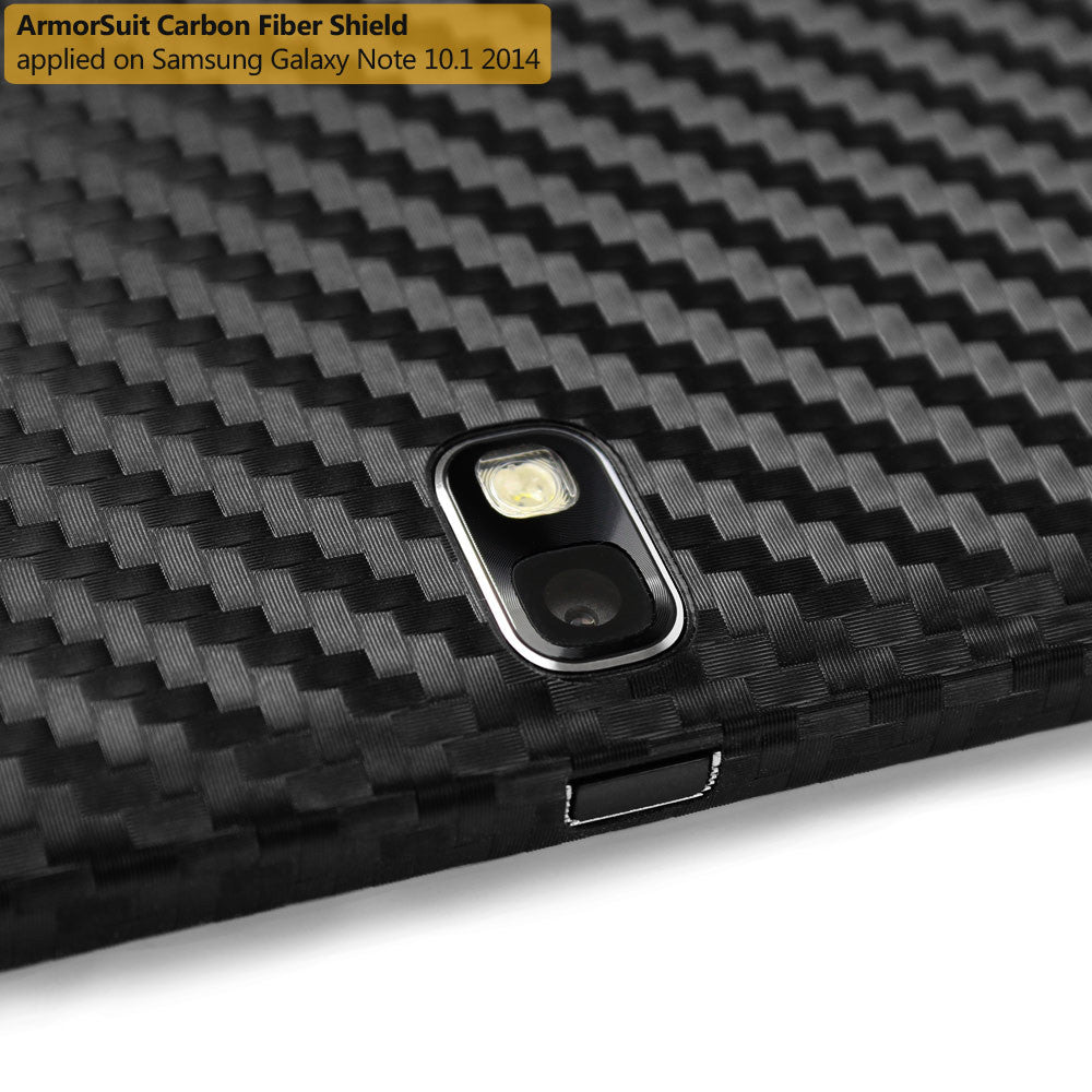 Samsung Galaxy Note 10.1 (2014 Edition) Screen Protector + Black Carbon Fiber Film Protector
