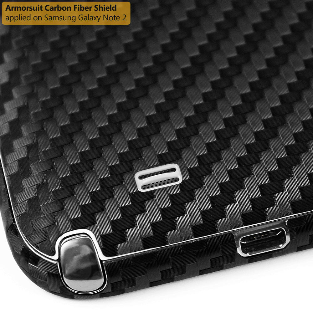 Samsung Galaxy Note II Screen Protector + Carbon Fiber Skin Protector