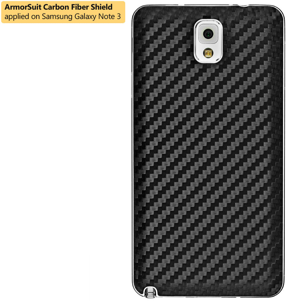 Samsung Galaxy Note 3 Screen Protector + Carbon Fiber Skin Protector
