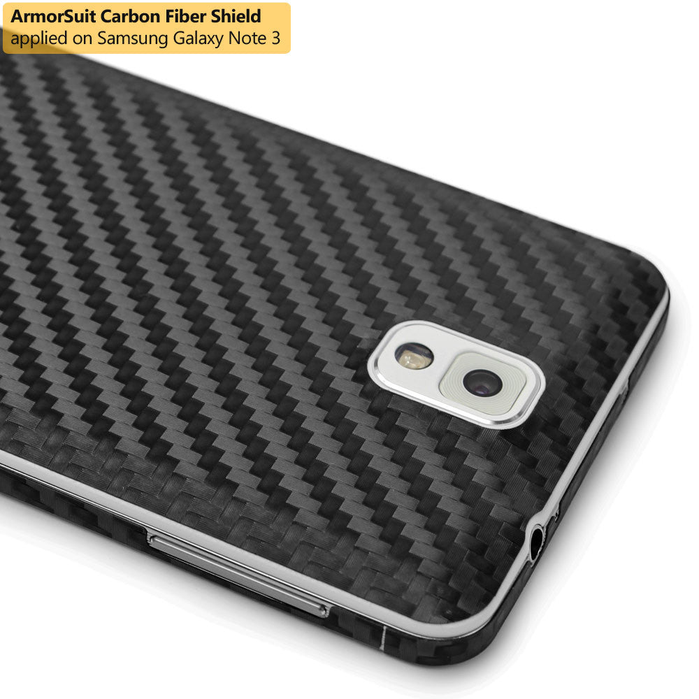 Samsung Galaxy Note 3 Screen Protector + Carbon Fiber Skin Protector