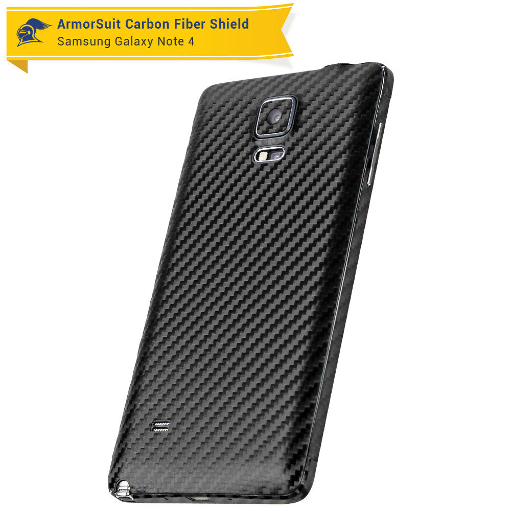 Samsung Galaxy Note 4 Screen Protector + Carbon Fiber Skin