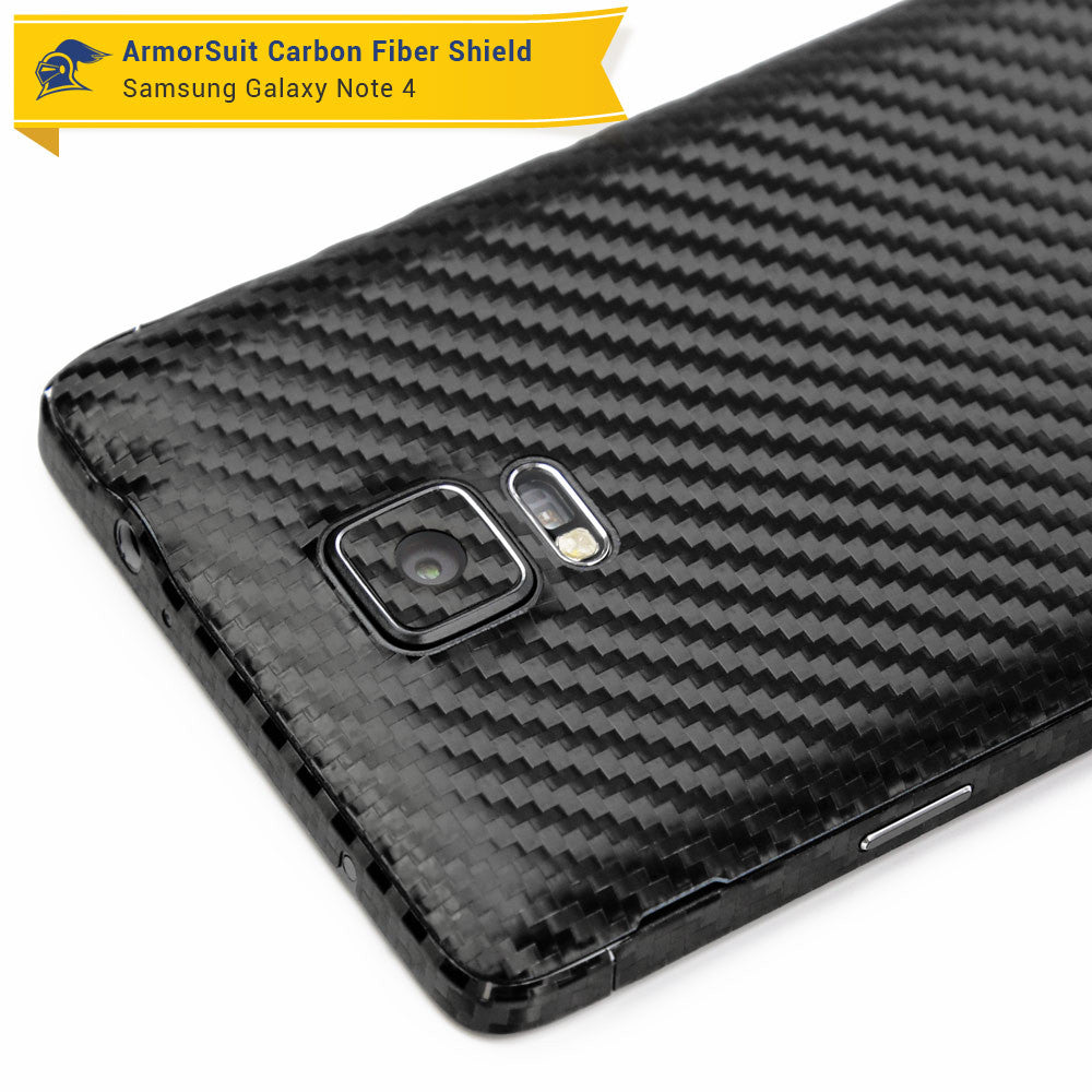 Samsung Galaxy Note 4 Screen Protector + Carbon Fiber Skin
