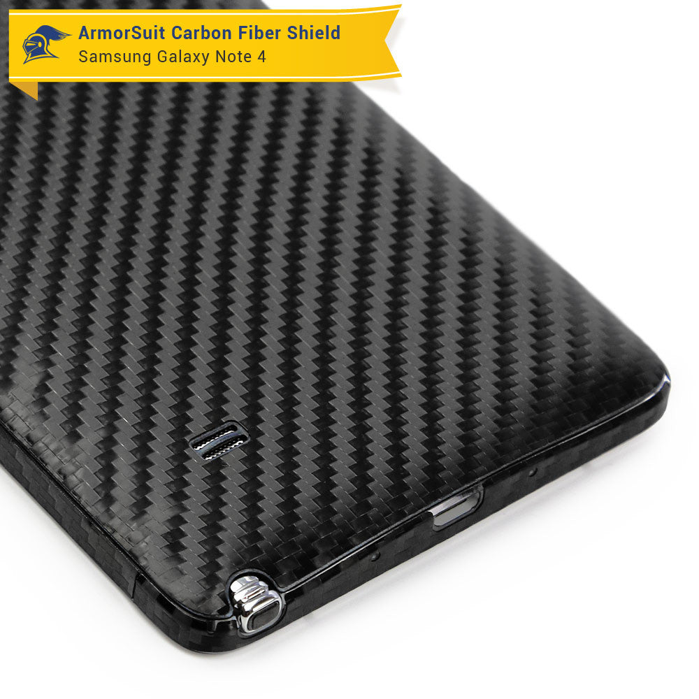 Samsung Galaxy Note 4 Screen Protector + Carbon Fiber Skin