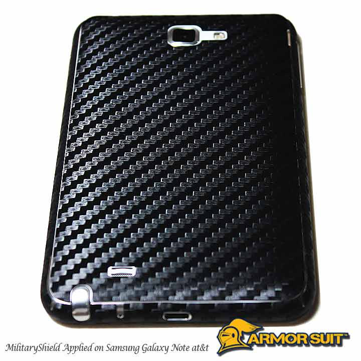 Samsung AT&T Galaxy Note Screen Protector + Carbon Fiber Skin Protector