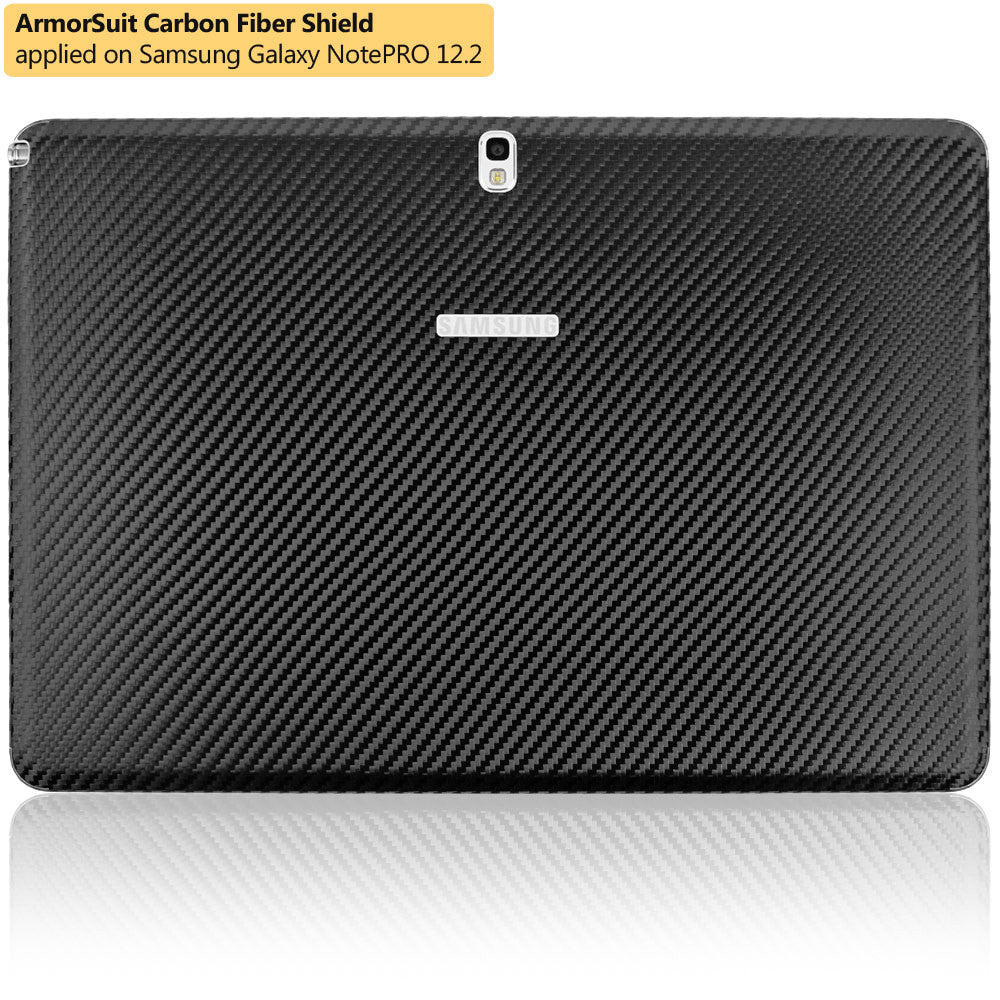 Samsung Galaxy NotePRO 12.2" Screen Protector + Black Carbon Fiber Film Protector